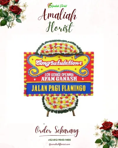 Bunga Papan Congratulation di Kampung Toyapakeh